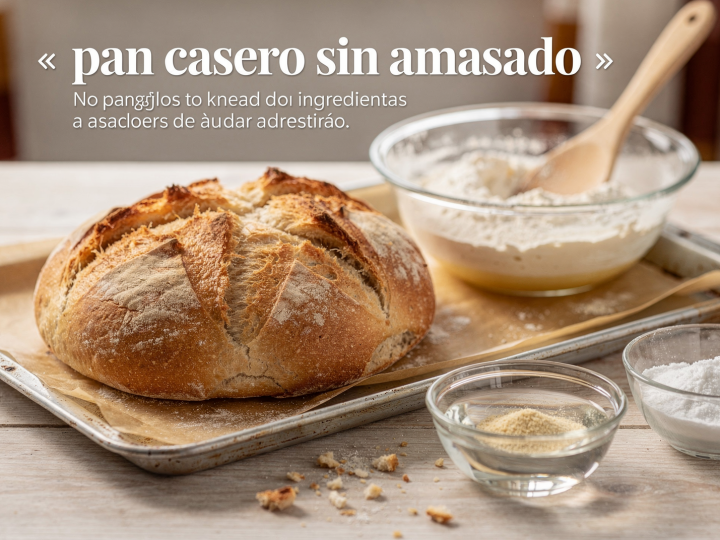 Pan casero sin amasado: receta rápida con pocos ingredientes